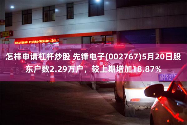 怎样申请杠杆炒股 先锋电子(002767)5月20日股东户数2.29万户，较上期增加18.87%