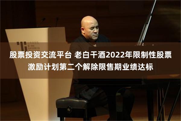 股票投资交流平台 老白干酒2022年限制性股票激励计划第二个解除限售期业绩达标