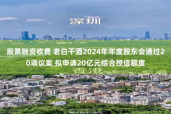 股票融资收费 老白干酒2024年年度股东会通过20项议案 拟申请20亿元综合授信额度