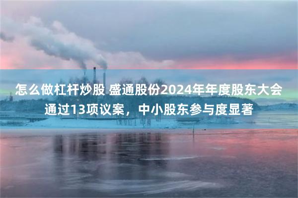 怎么做杠杆炒股 盛通股份2024年年度股东大会通过13项议案，中小股东参与度显著