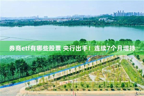券商etf有哪些股票 央行出手！连续7个月增持