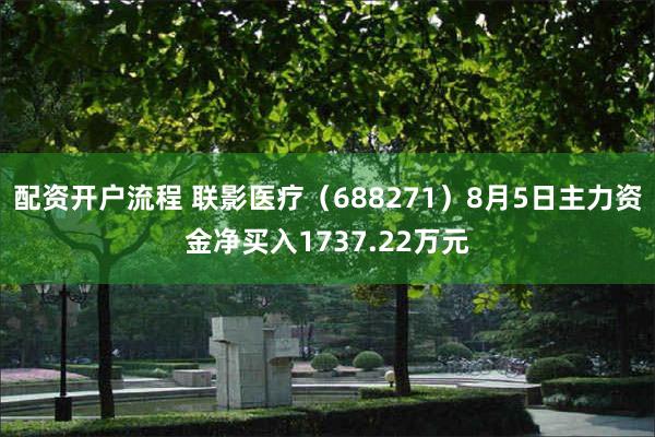 配资开户流程 联影医疗（688271）8月5日主力资金净买入1737.22万元