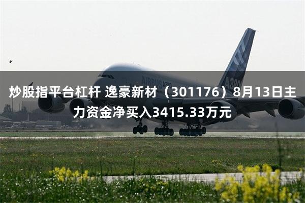 炒股指平台杠杆 逸豪新材（301176）8月13日主力资金净买入3415.33万元