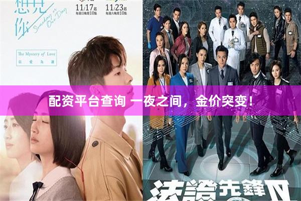 配资平台查询 一夜之间，金价突变！
