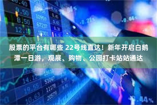 股票的平台有哪些 22号线直达!新年开启白鹅潭一日游,观展、购物、公园打卡站站通达