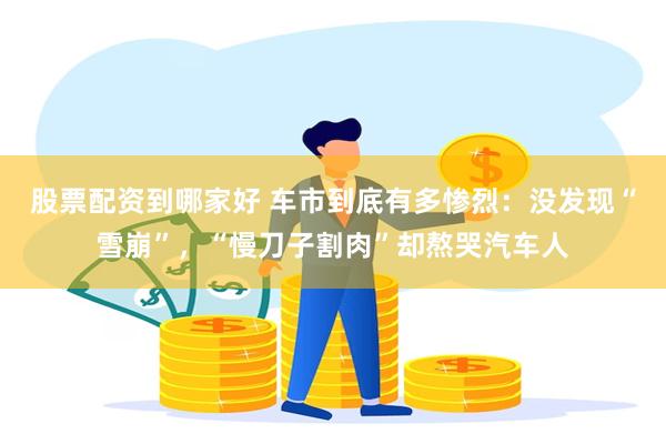股票配资到哪家好 车市到底有多惨烈：没发现“雪崩”，“慢刀子割肉”却熬哭汽车人