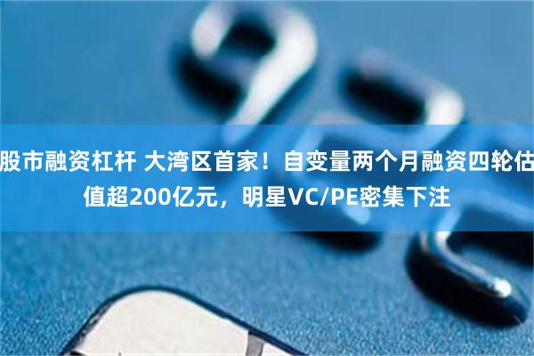 股市融资杠杆 大湾区首家！自变量两个月融资四轮估值超200亿元，明星VC/PE密集下注