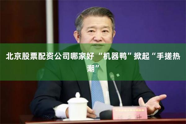 北京股票配资公司哪家好 “机器鸭”掀起“手搓热潮”