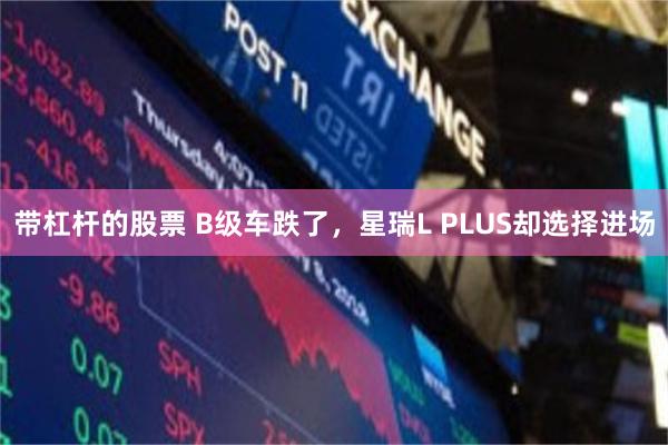 带杠杆的股票 B级车跌了，星瑞L PLUS却选择进场