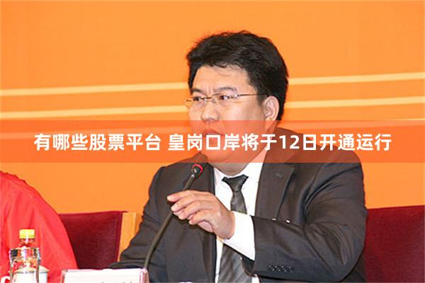 有哪些股票平台 皇岗口岸将于12日开通运行